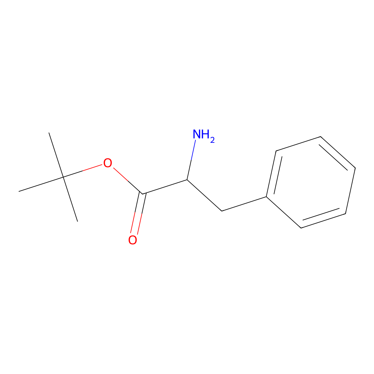 D-Phenylalanine 1,1-dimethylethyl ester molecular structure, CAS 6404-30-4