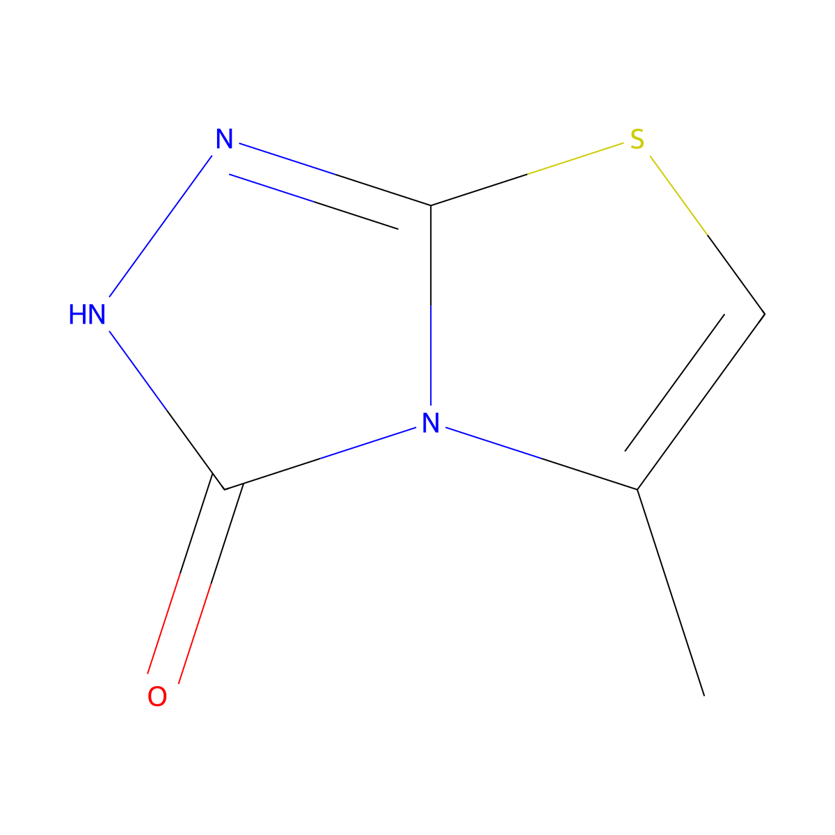 5-methyl-2H,3H-(1,2,4)triazolo(3,4-b)(1,3)thiazol-3-one molecular structure, CAS 64040-59-1