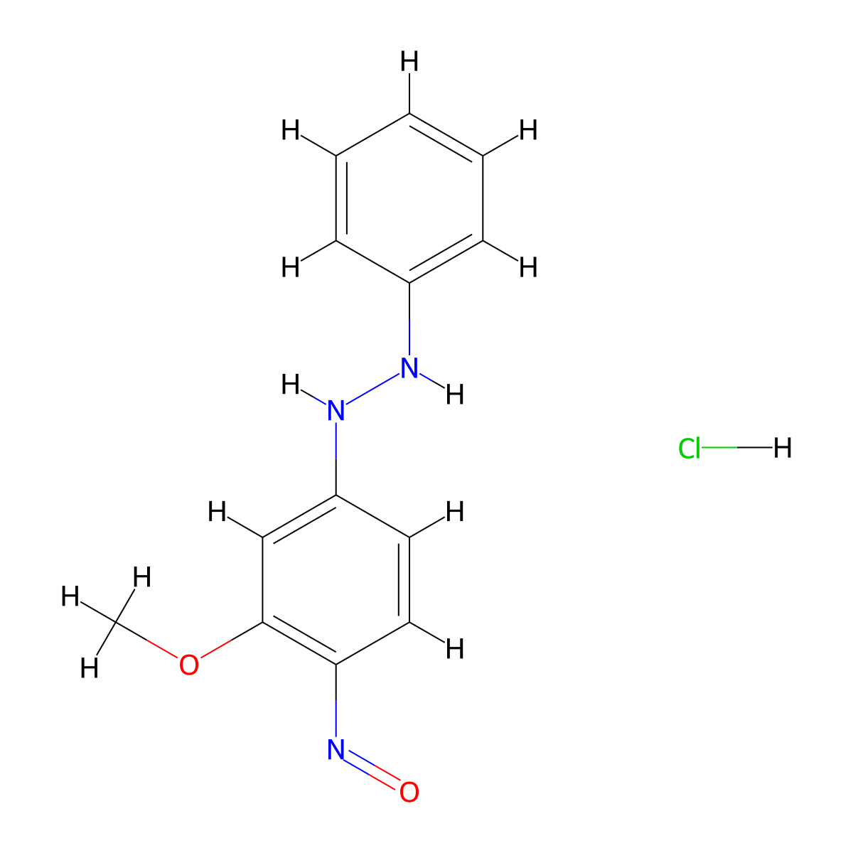 Hydroxylamine, N-(2-methoxy-4-(phenylazo)phenyl)-, hydrochloride molecular structure, CAS 64042-13-3