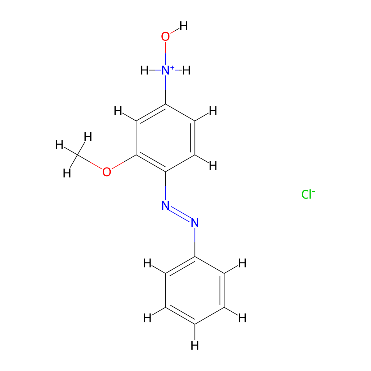 Benzenamine, N-hydroxy-3-methoxy-4-(phenylazo)-, monohydrochloride molecular structure, CAS 64042-14-4