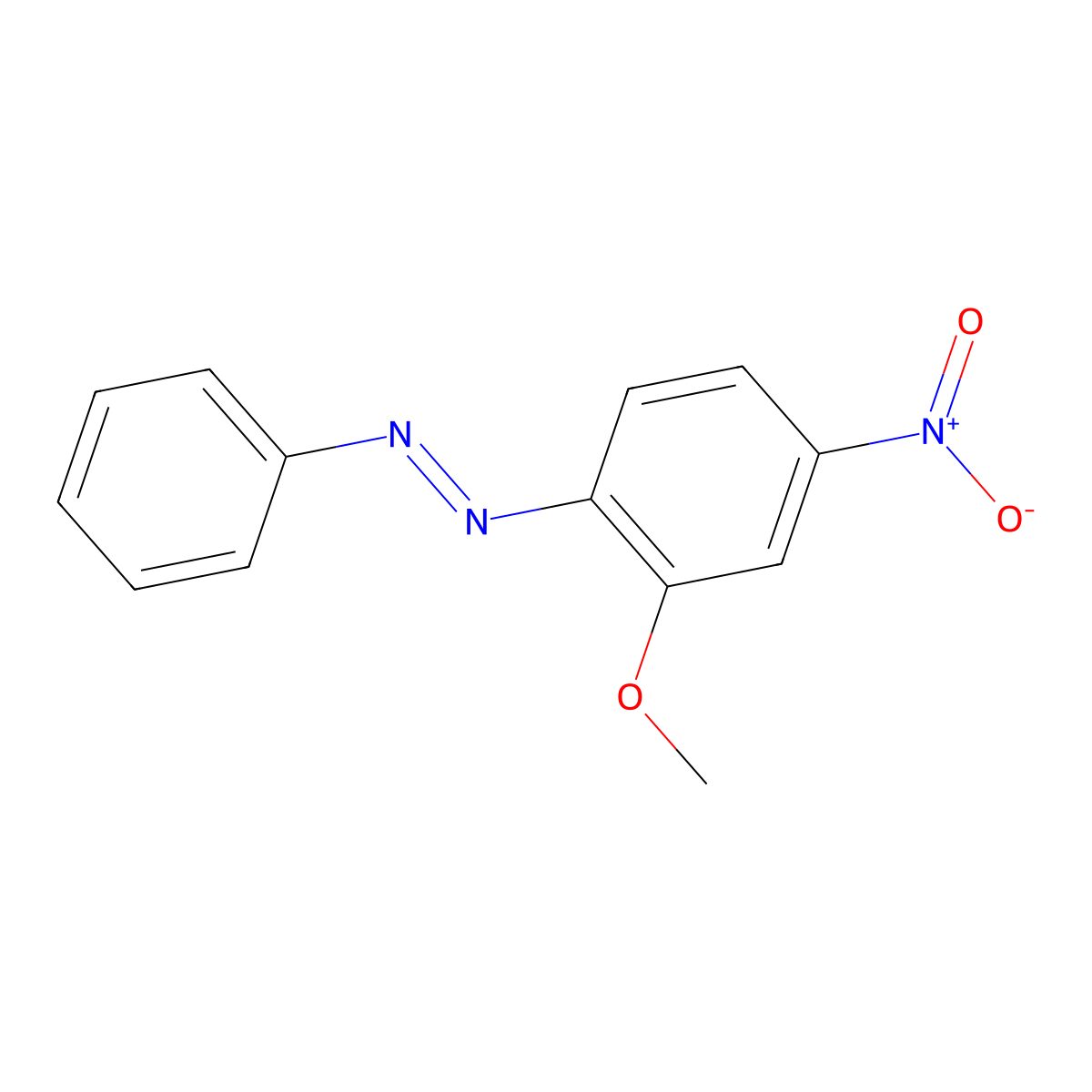 2-Methoxy-4-nitroazobenzene molecular structure, CAS 64042-15-5
