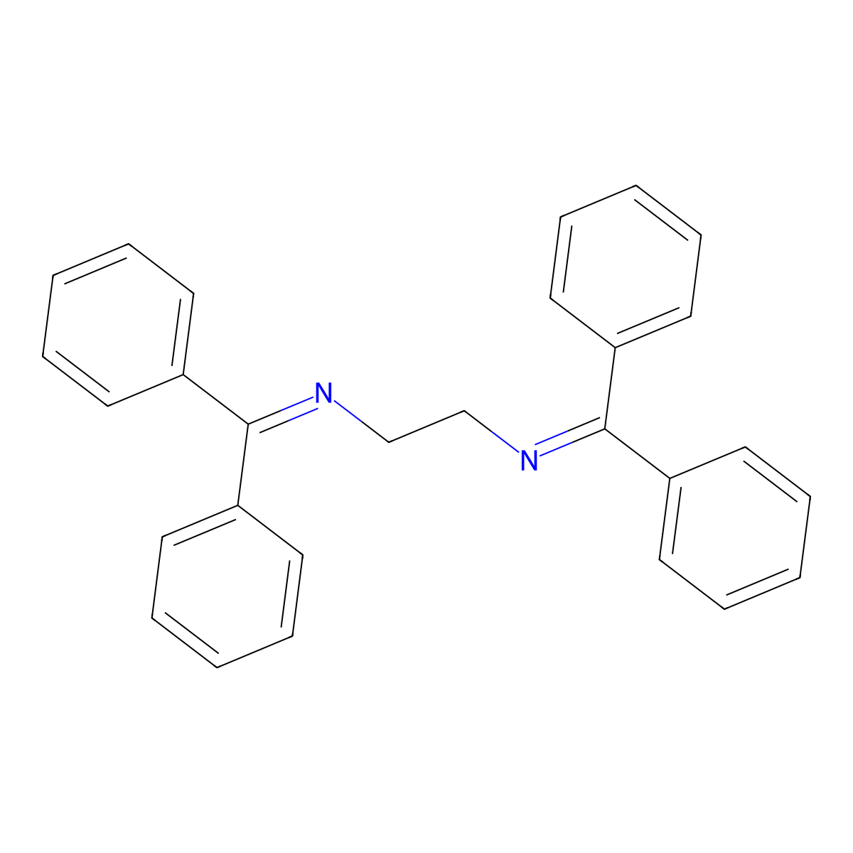 N,N'-bis(diphenylmethylidene)ethane-1,2-diamine molecular structure, CAS 64042-50-8