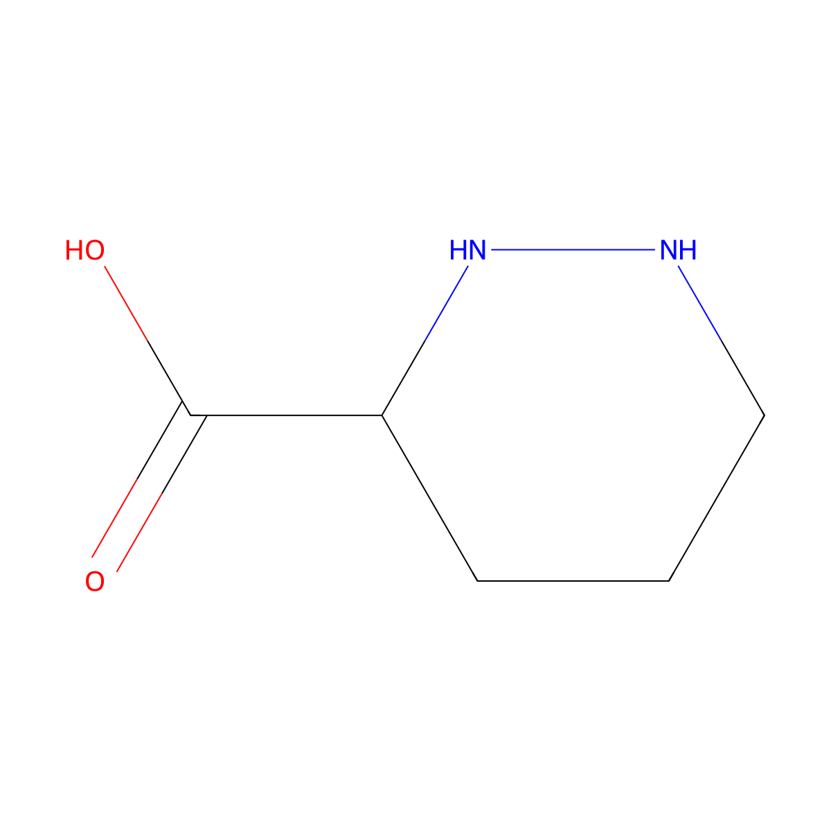 (S)-Hexahydropyridazine-3-carboxylic acid molecular structure, CAS 64044-11-7