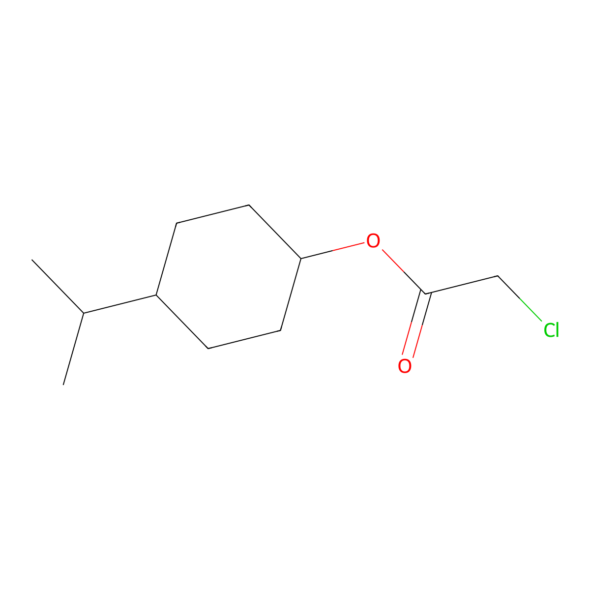 Acetic acid, chloro-, 4-isopropylcyclohexyl ester molecular structure, CAS 64046-45-3