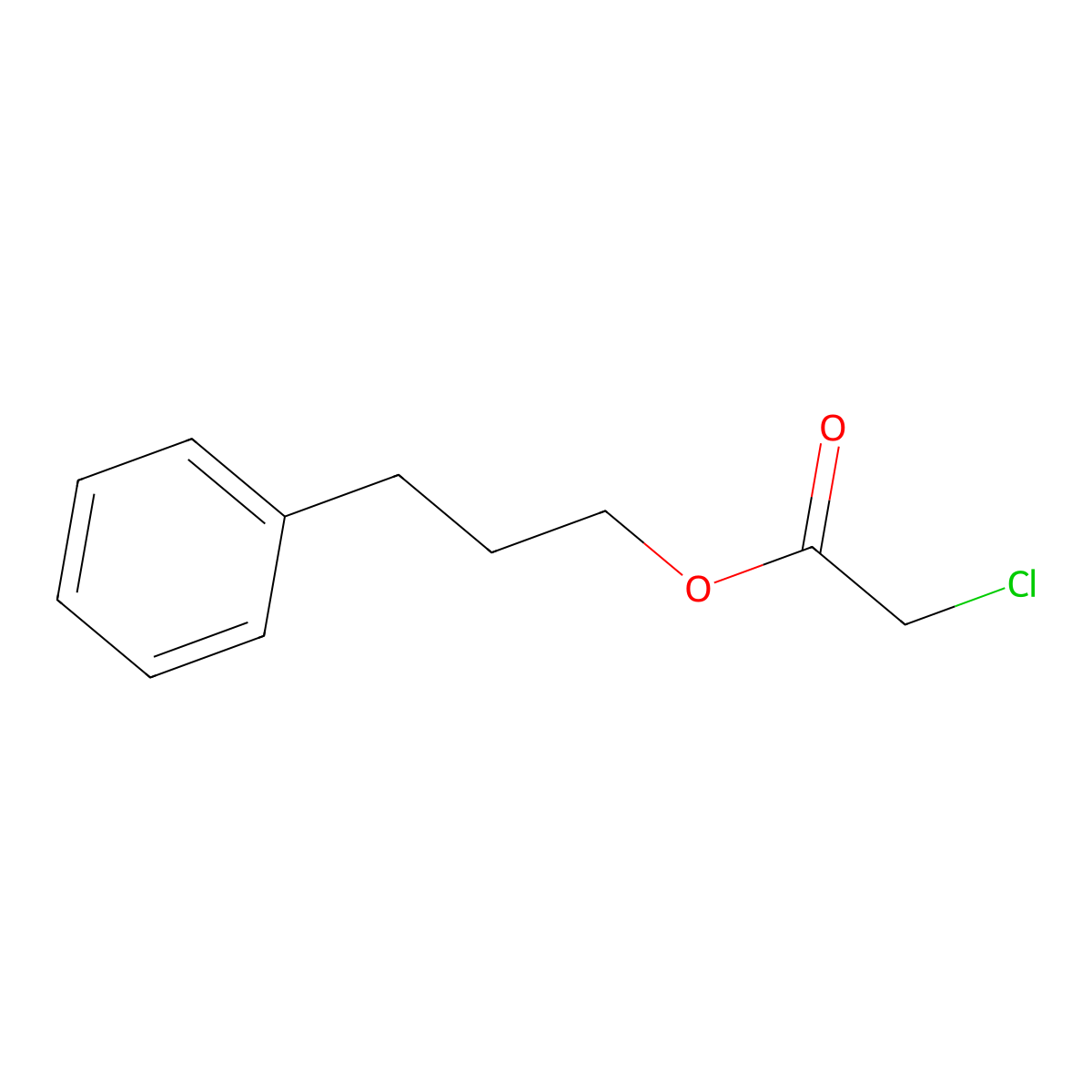 Acetic acid, chloro-, 3-phenylpropyl ester molecular structure, CAS 64046-48-6
