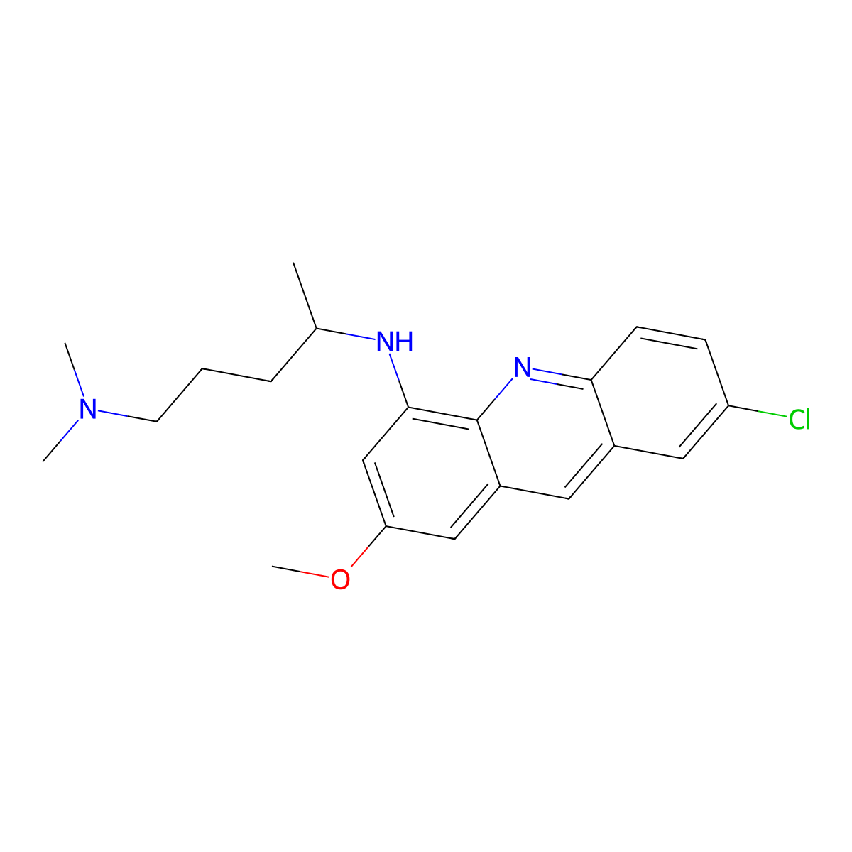 N~4~-(7-Chloro-2-methoxyacridin-4-yl)-N~1~,N~1~-dimethylpentane-1,4-diamine molecular structure, CAS 64046-82-8