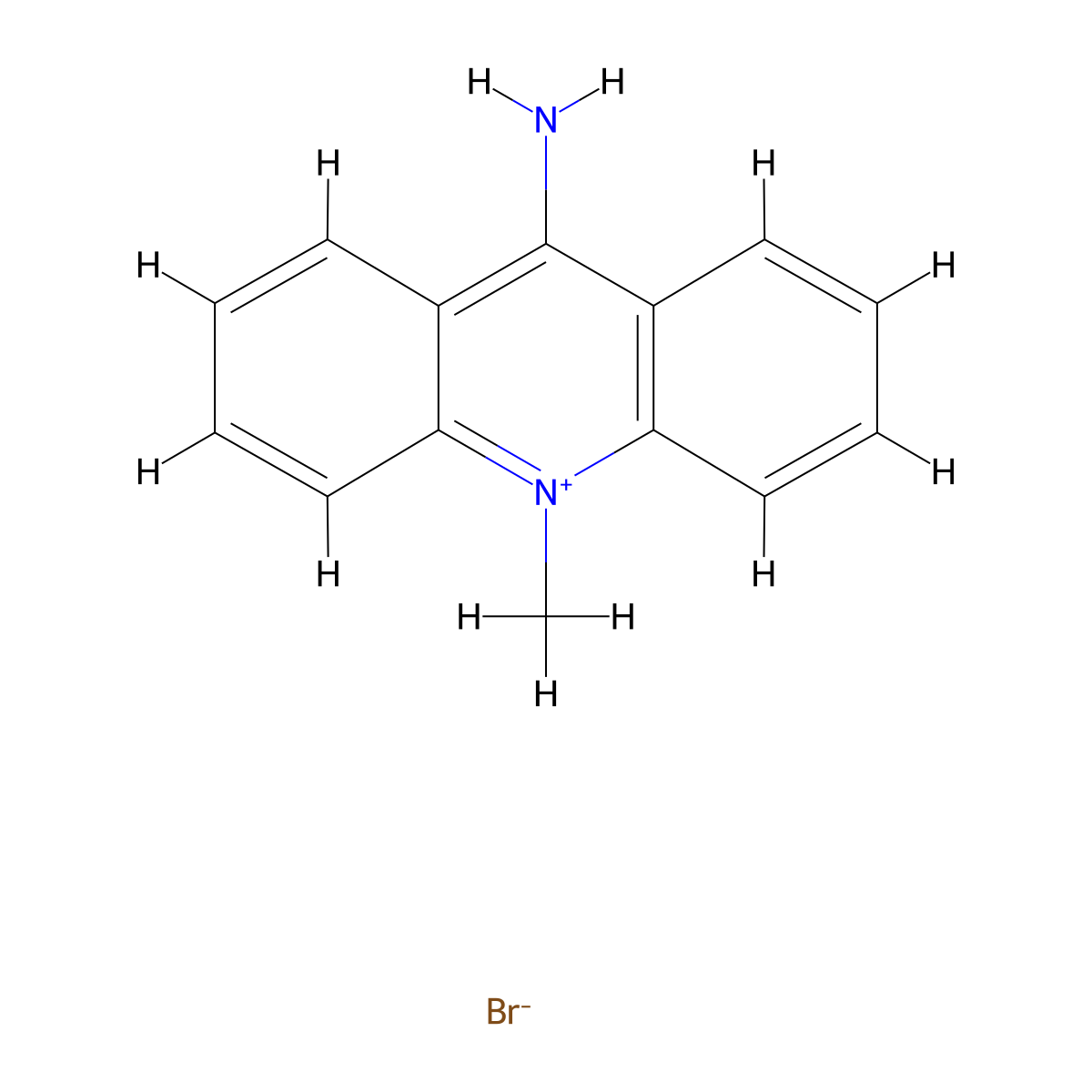 9-Amino-10-methylacridinium bromide molecular structure, CAS 64046-88-4