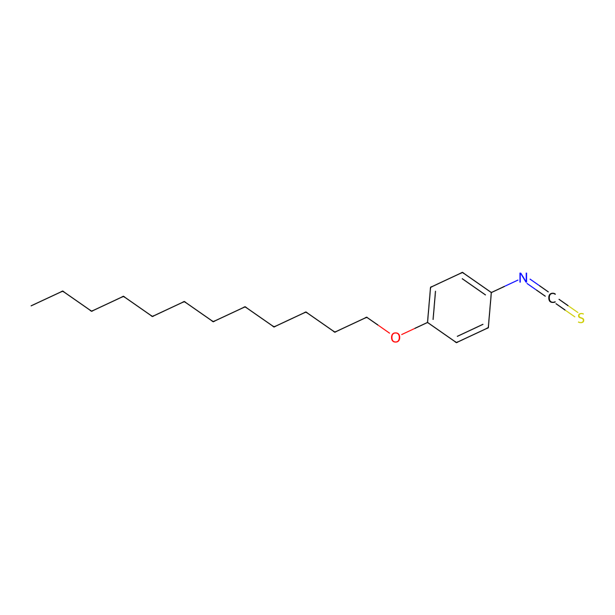 Isothiocyanic acid, p-dodecyloxyphenyl ester molecular structure, CAS 64047-45-6