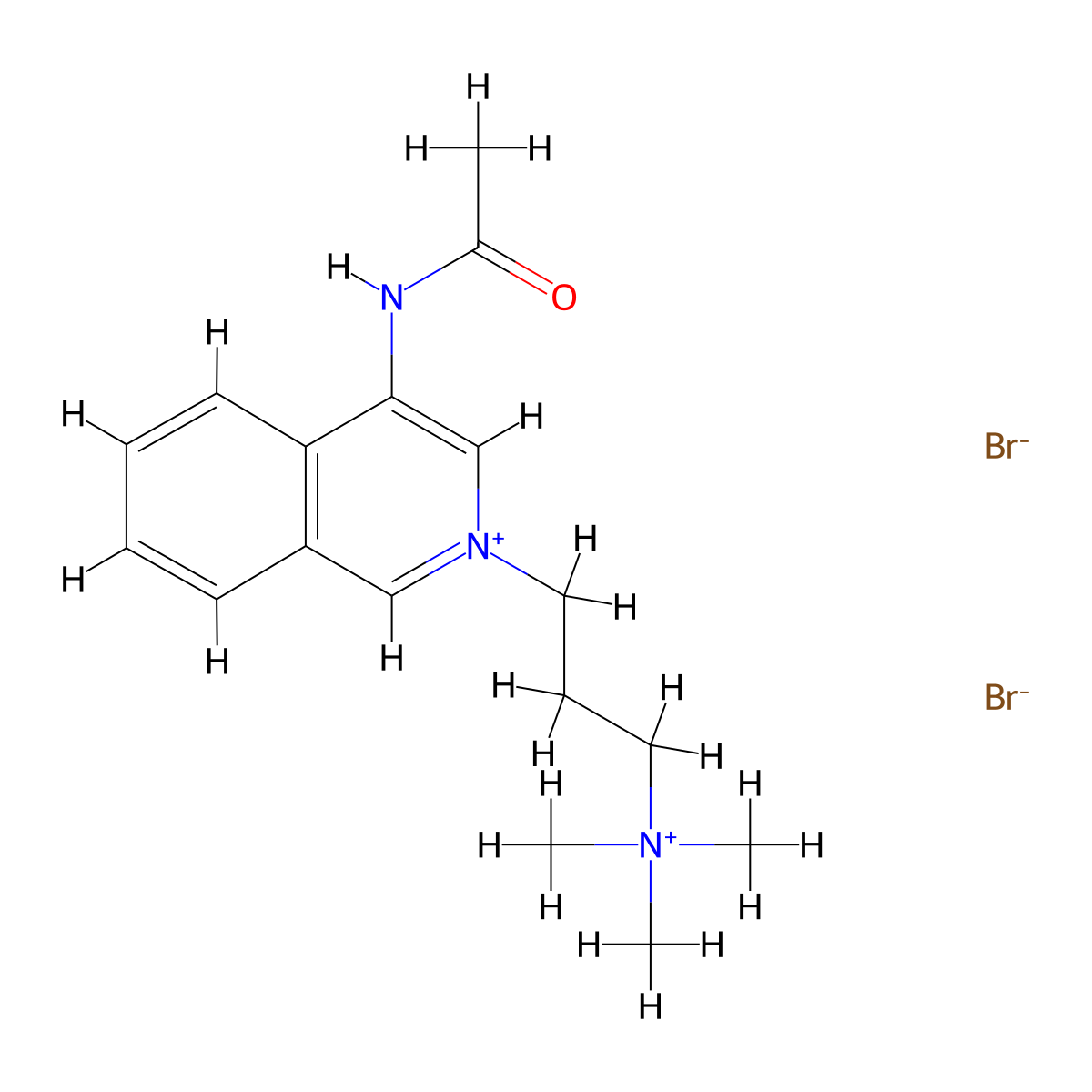 Isoquinolinium, 4-acetamido-2-(3-(trimethylammonio)propyl)-, dibromide molecular structure, CAS 64047-54-7