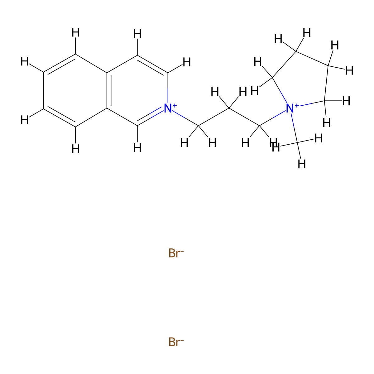 Isoquinolinium, 2-(3-(1-methylpyrrolidinio)propyl)-, dibromide molecular structure, CAS 64047-57-0