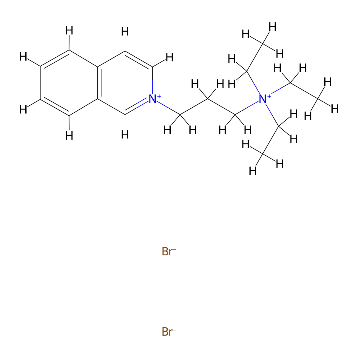 Isoquinolinium, 2-(3-(triethylammonio)propyl)-, dibromide molecular structure, CAS 64047-69-4