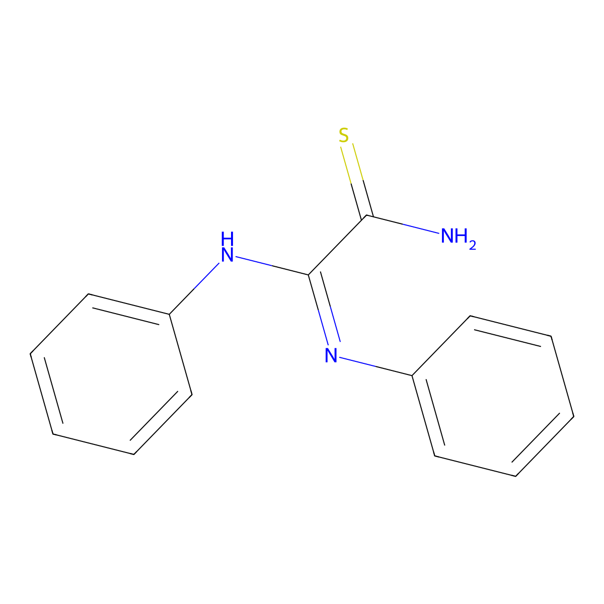 2-Anilino-2-(phenylimino)ethanethioamide molecular structure, CAS 64047-96-7
