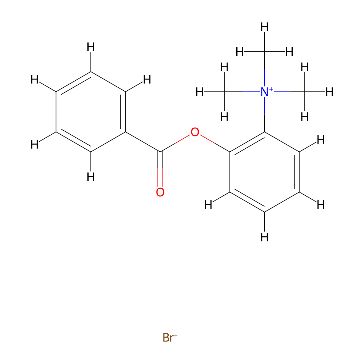 2-(Benzoyloxy)-N,N,N-trimethylanilinium bromide molecular structure, CAS 64048-37-9