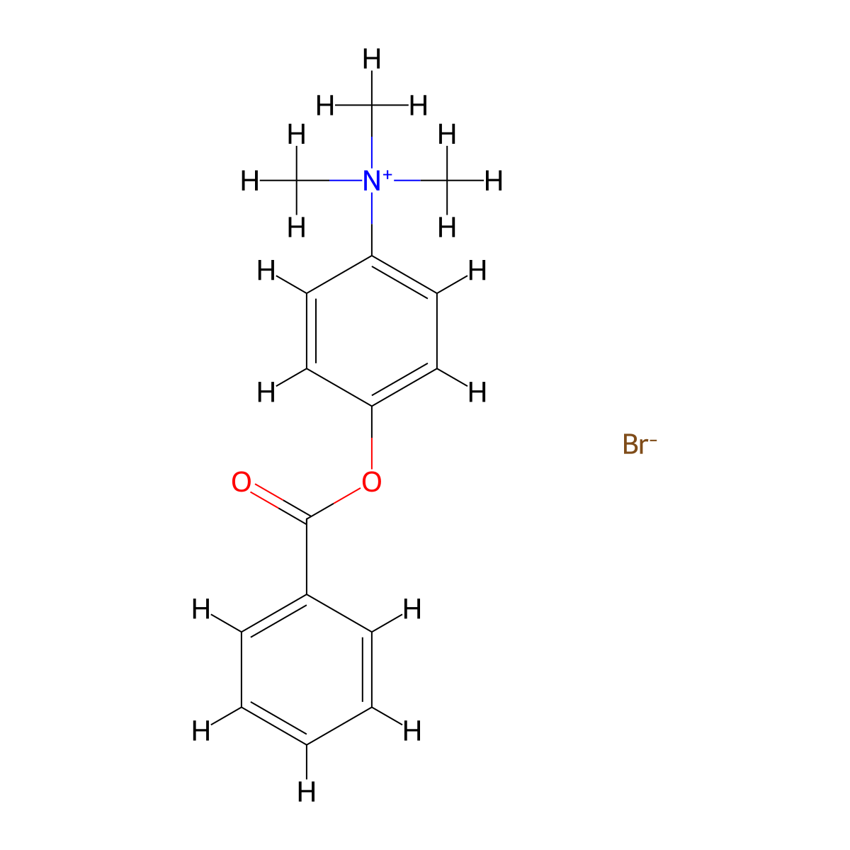 4-(Benzoyloxy)-N,N,N-trimethylanilinium bromide molecular structure, CAS 64048-38-0
