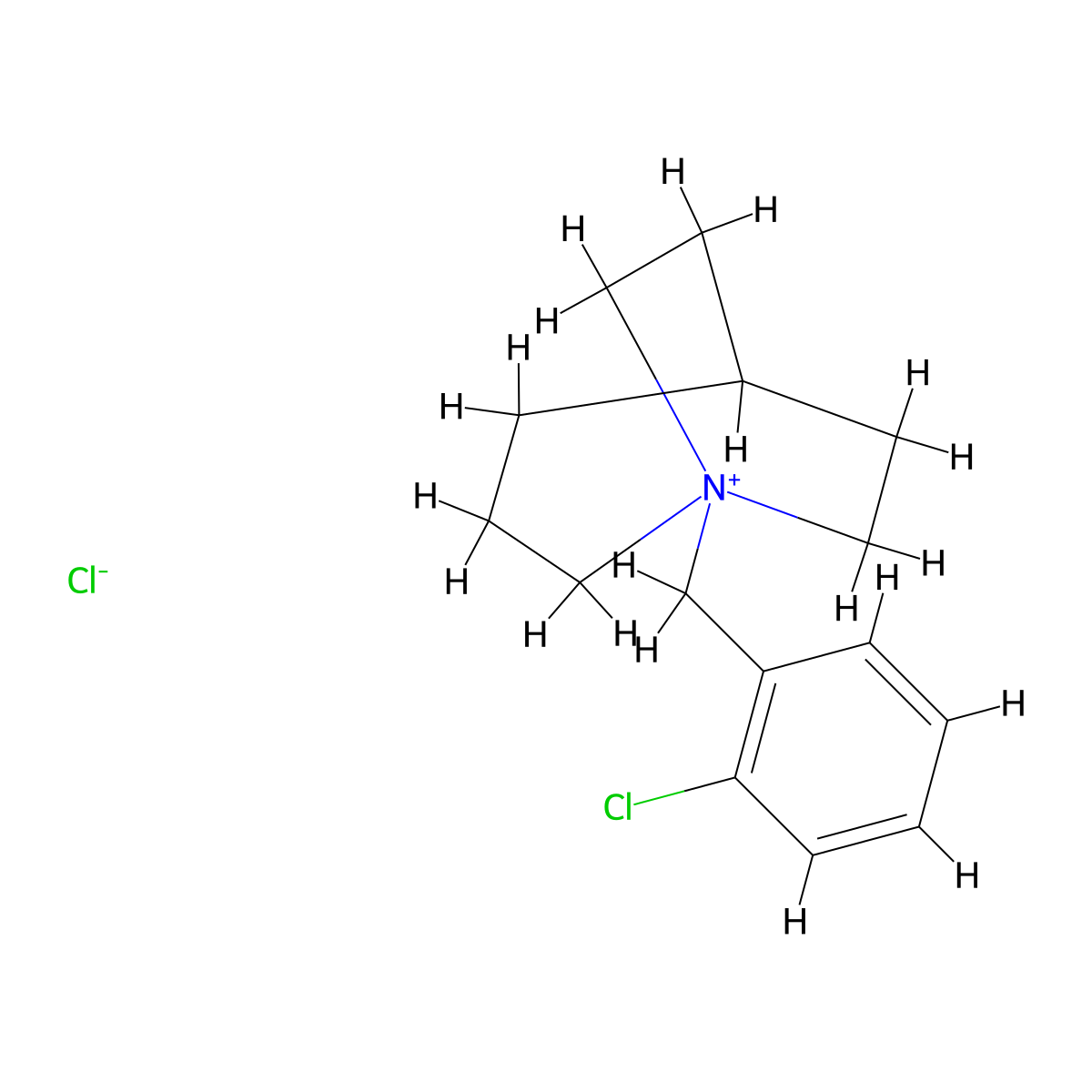 Azabicyclo(3.2.2)nonane, 1-(o-chlorobenzyl)-, dihydrochloride molecular structure, CAS 64048-80-2