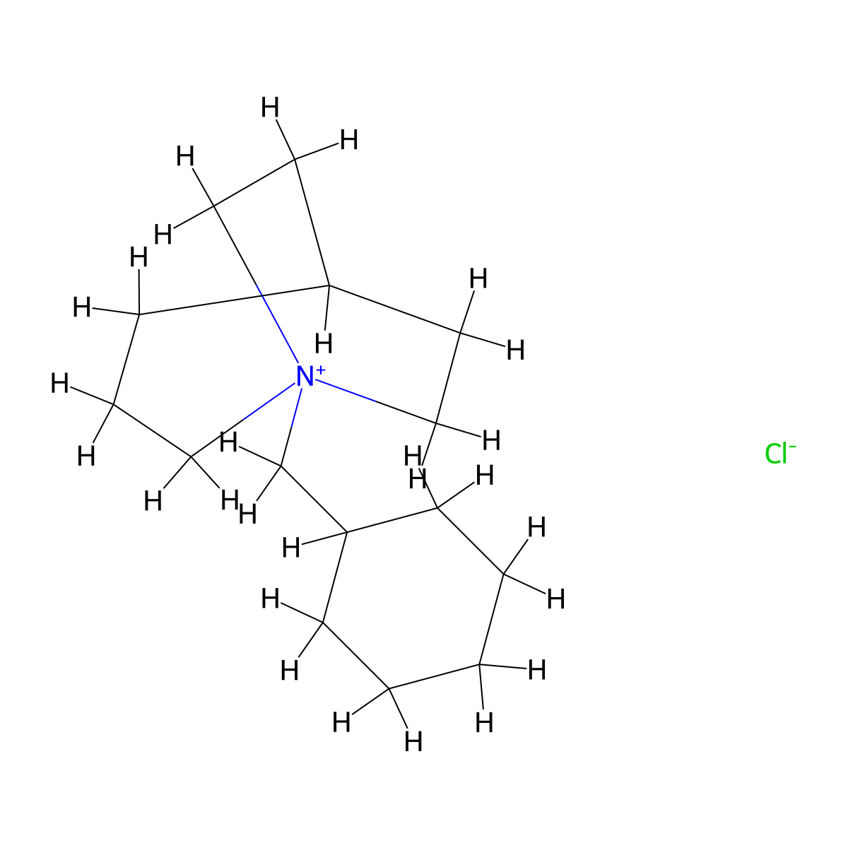 Azabicyclo(3.2.2)nonane, 1-cyclohexylmethyl-, dihydrochloride molecular structure, CAS 64048-81-3