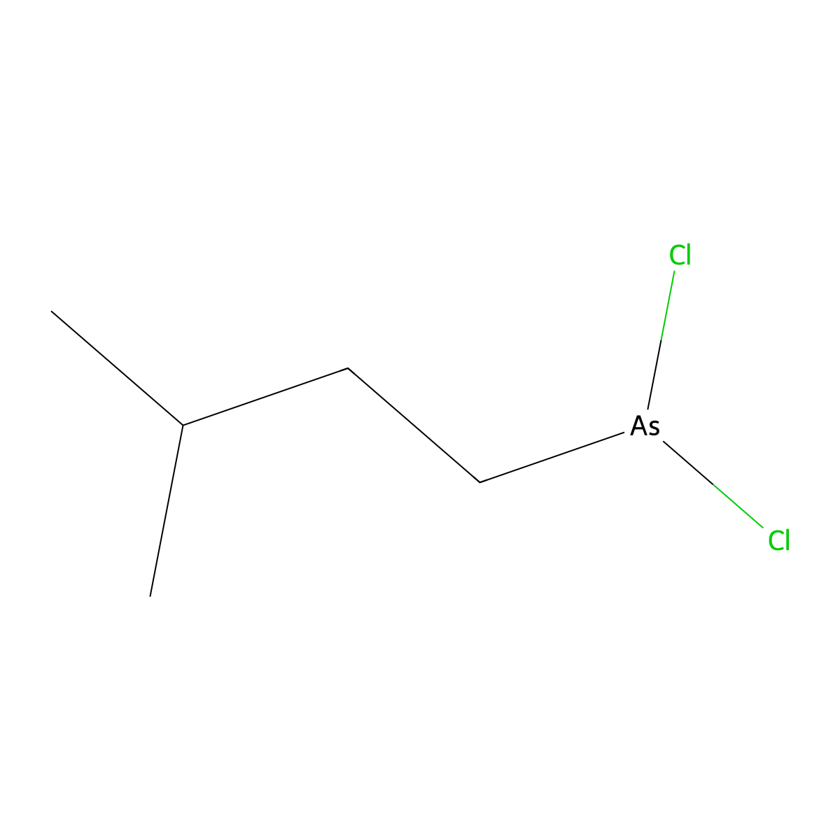 Arsine, dichloroisopentyl- molecular structure, CAS 64049-23-6