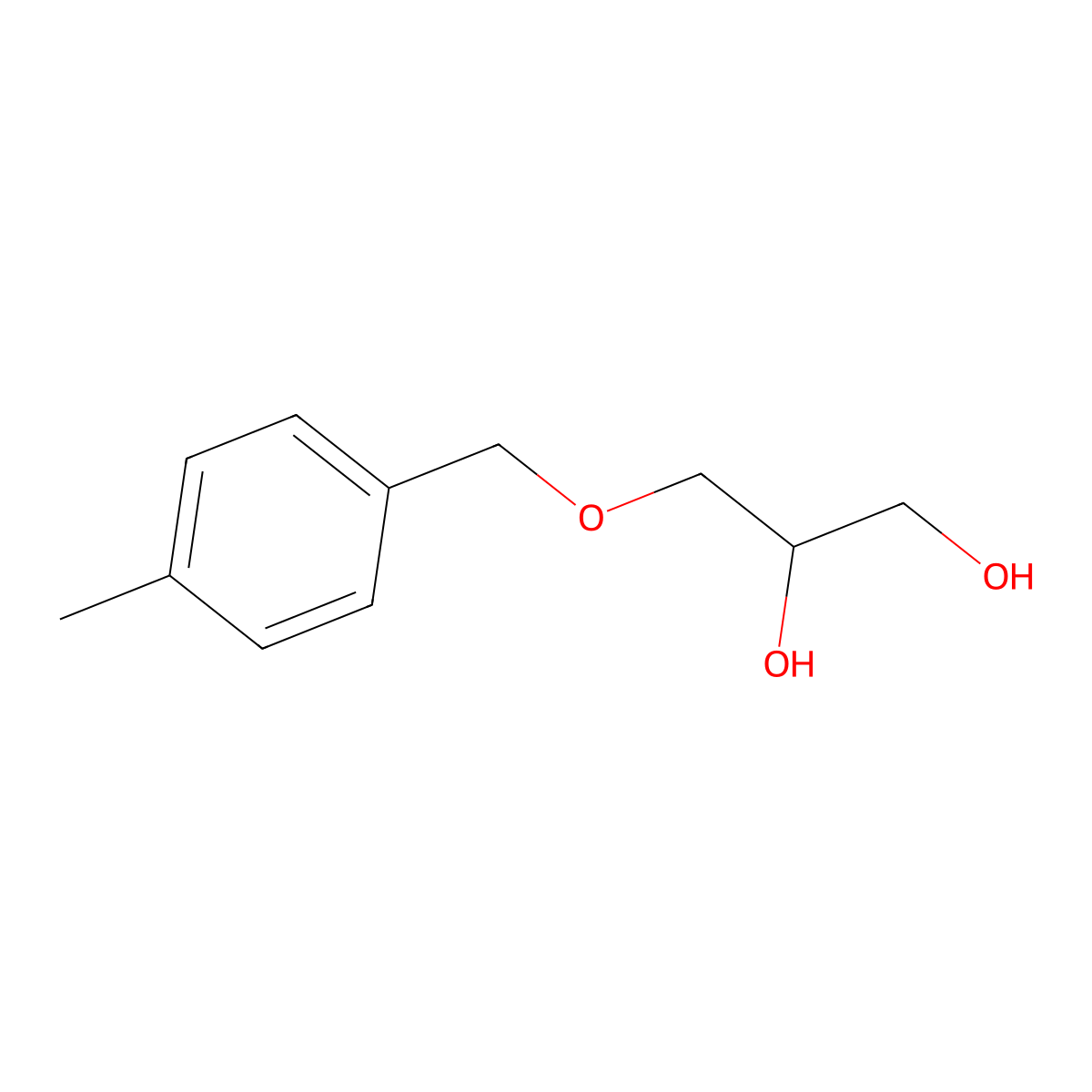 1,2-Propanediol, 3-(p-methylbenzyloxy)- molecular structure, CAS 64049-45-2