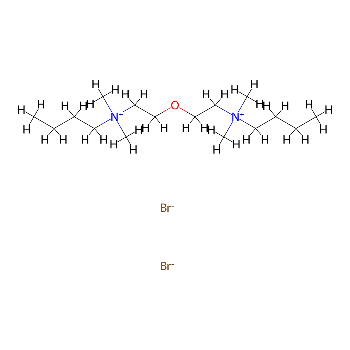 Ammonium, oxydiethylenebis(butyldimethyl-, dibromide molecular structure, CAS 64049-65-6