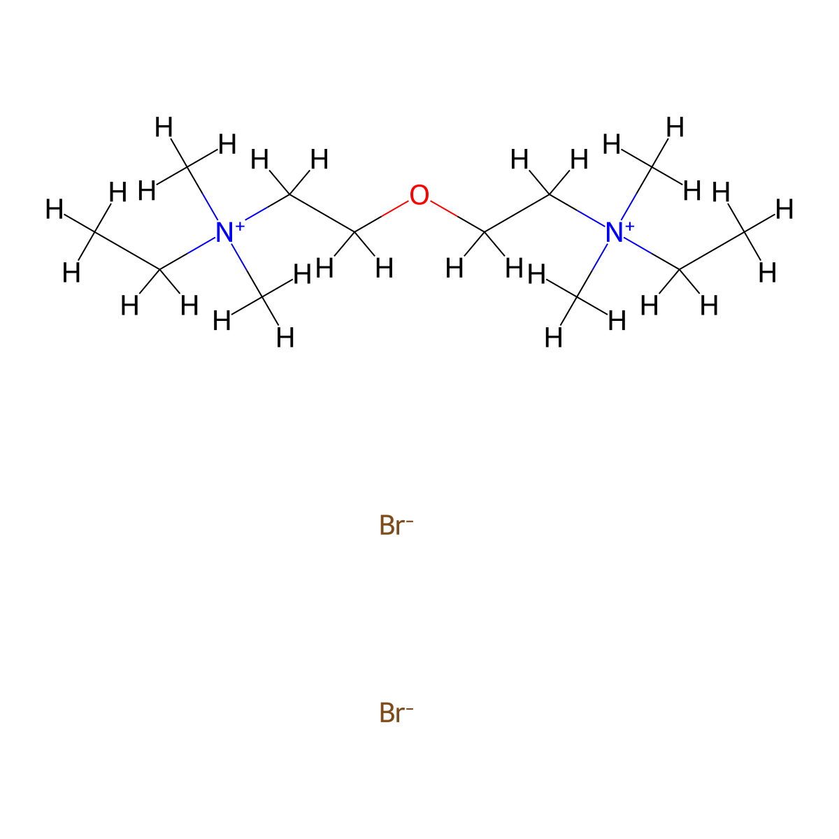 Ammonium, oxydiethylenebis(dimethylethyl-, dibromide molecular structure, CAS 64049-67-8