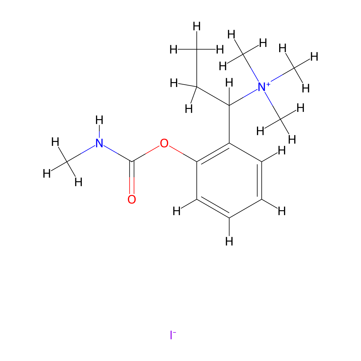 Ammonium, (1-(2-hydroxyphenyl)propyl)trimethyl-, iodide, methylcarbamate molecular structure, CAS 64051-00-9