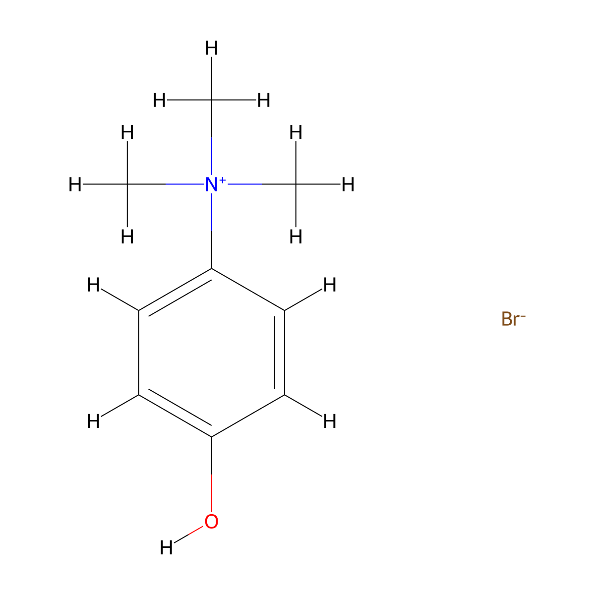 4-(Trimethyl-lambda~5~-azanylidene)cyclohexa-2,5-dien-1-one--hydrogen bromide (1/1) molecular structure, CAS 64051-05-4