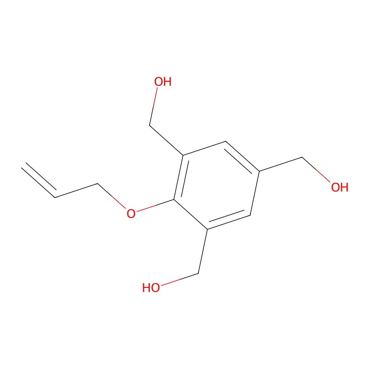 ar-(Allyloxy)benzenetrimethanol molecular structure, CAS 64051-40-7