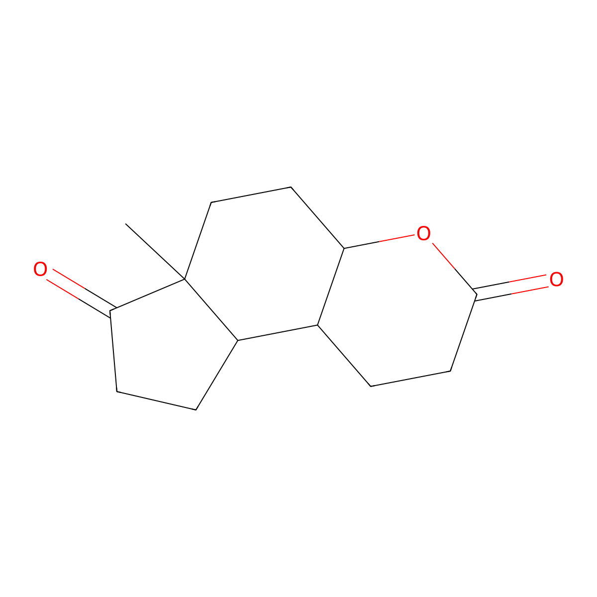 (4AS,6aR,9aR,9bR)-6a-methyloctahydrocyclopenta[f]chromene-3,7(2H,8H)-dione molecular structure, CAS 64053-02-7