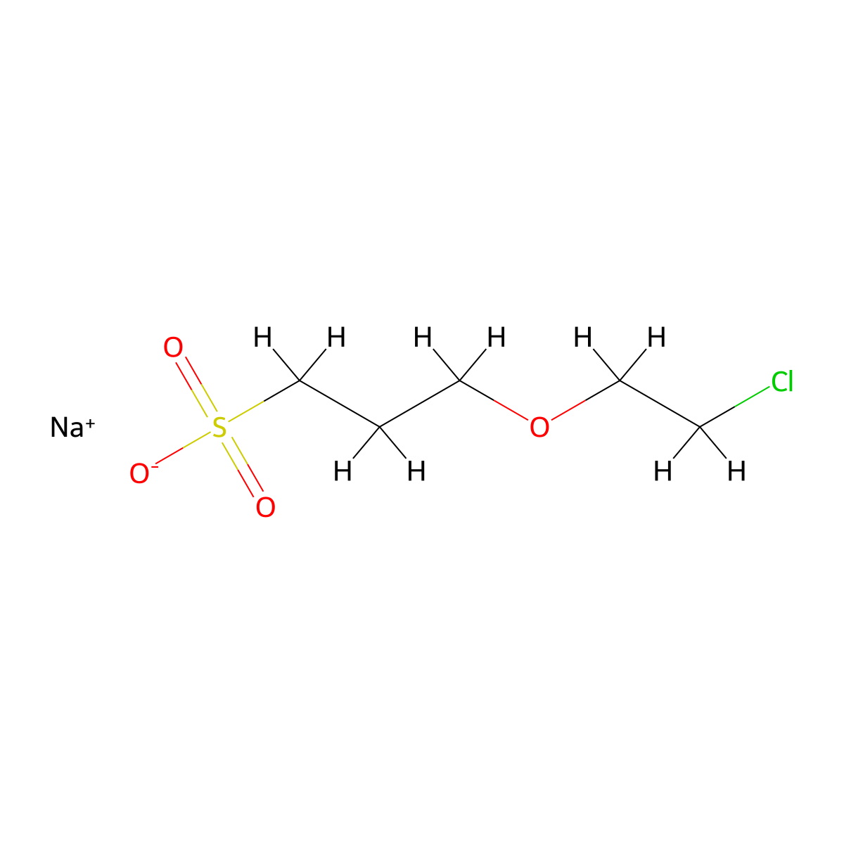 Sodium 3-(2-chloroethoxy)propane-1-sulfonate molecular structure, CAS 64055-04-5