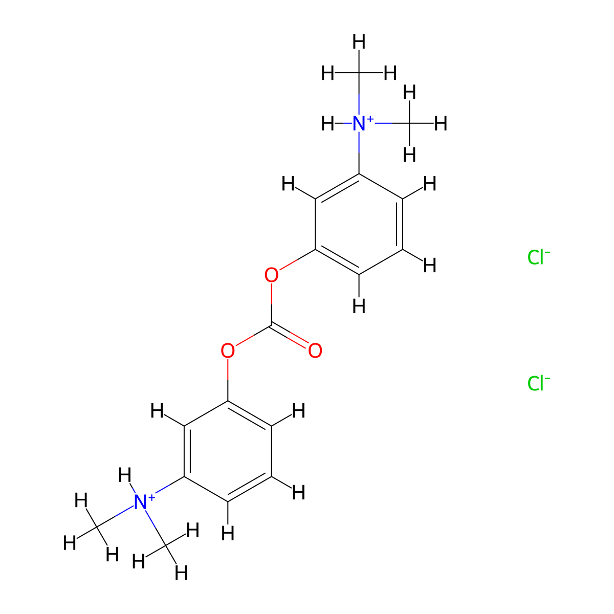 Carbonic acid, bis((3-dimethylamino)phenyl) ester, dihydrochloride molecular structure, CAS 64057-78-9