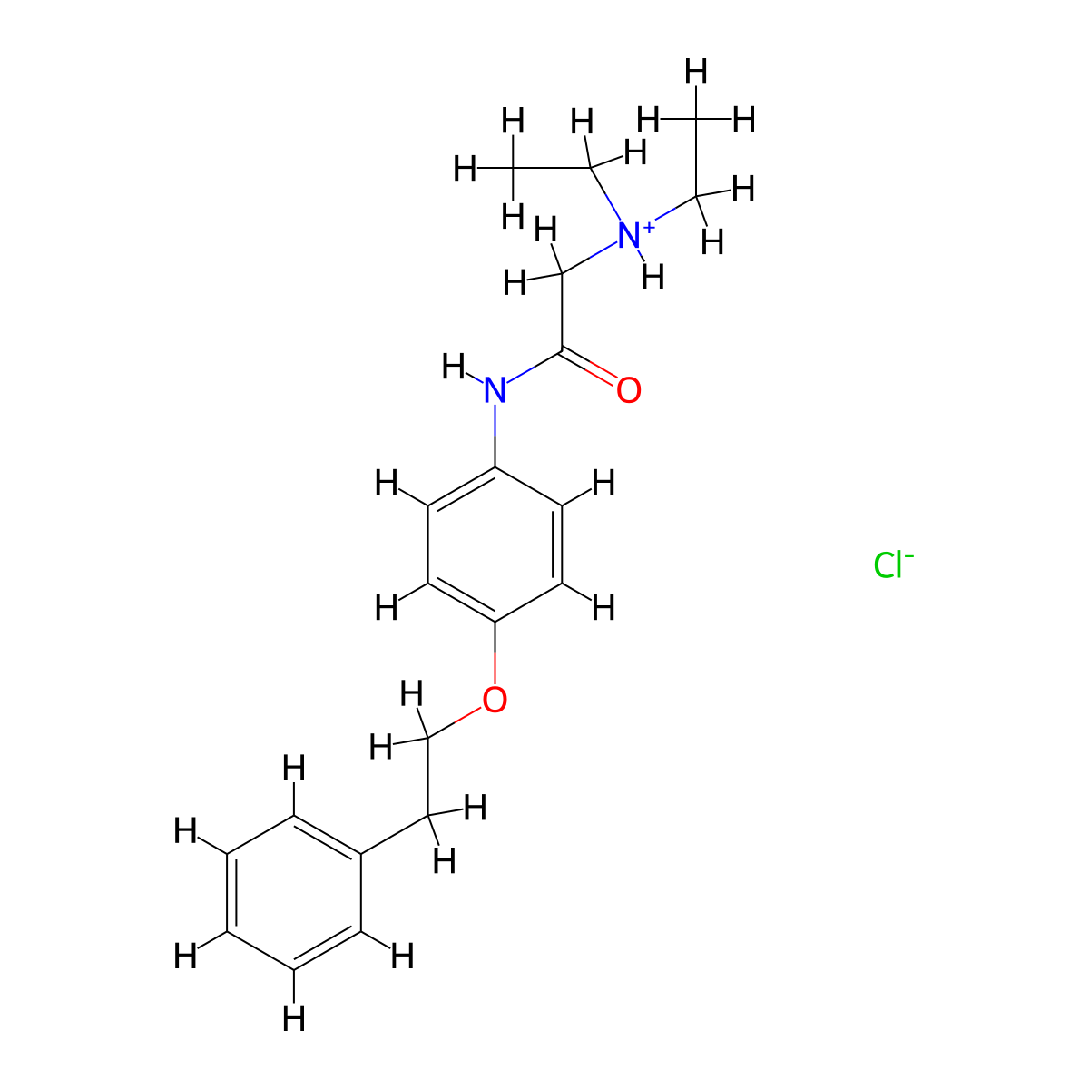 Acetanilide, 2-(diethylamino)-4'-phenethyloxy-, hydrochloride molecular structure, CAS 64058-78-2