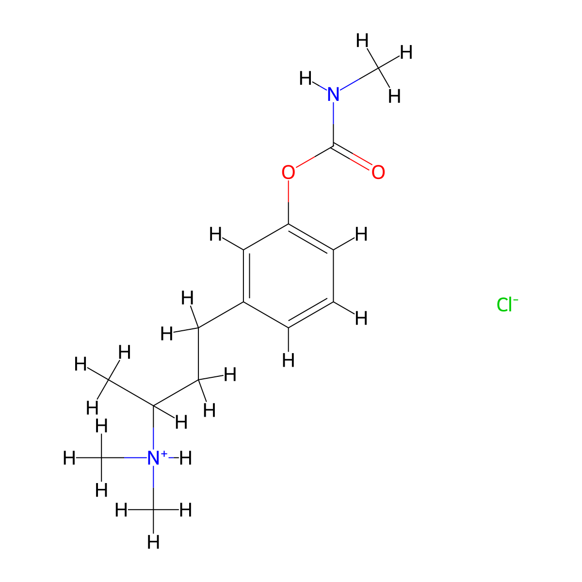 Carbamic acid, methyl-, 3-(3-(dimethylamino)butyl)phenyl ester, hydrochloride molecular structure, CAS 64059-19-4