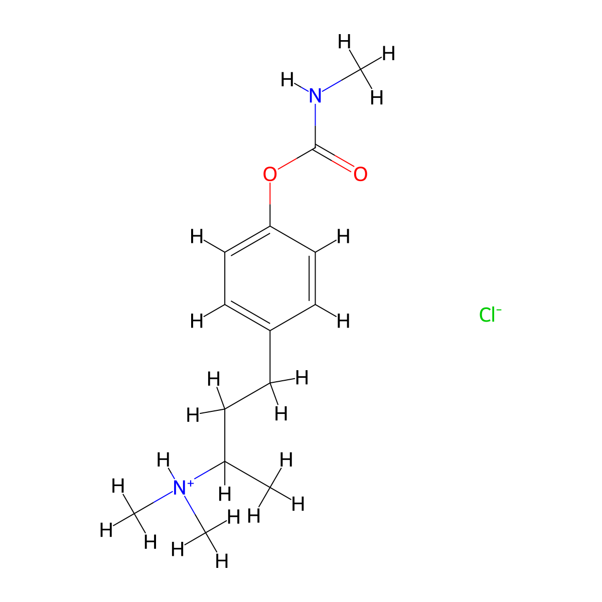 Carbamic acid, methyl-, 4-(3-(dimethylamino)butyl)phenyl ester, hydrochloride molecular structure, CAS 64059-20-7