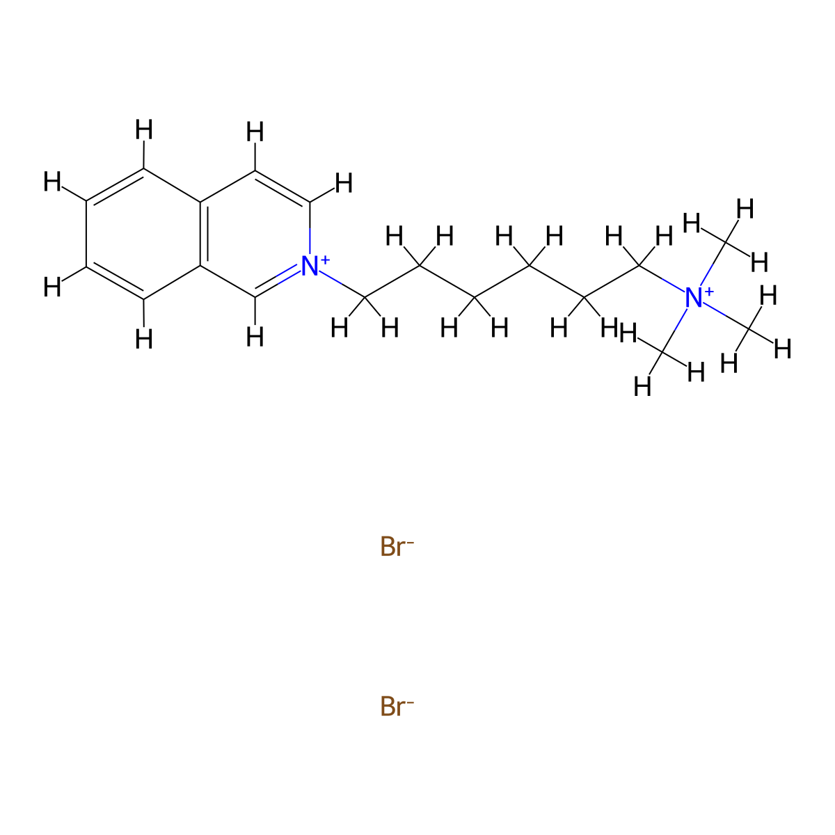 Isoquinolinium, 2-(6-(trimethylammonio)hexyl)-, dibromide molecular structure, CAS 64059-43-4