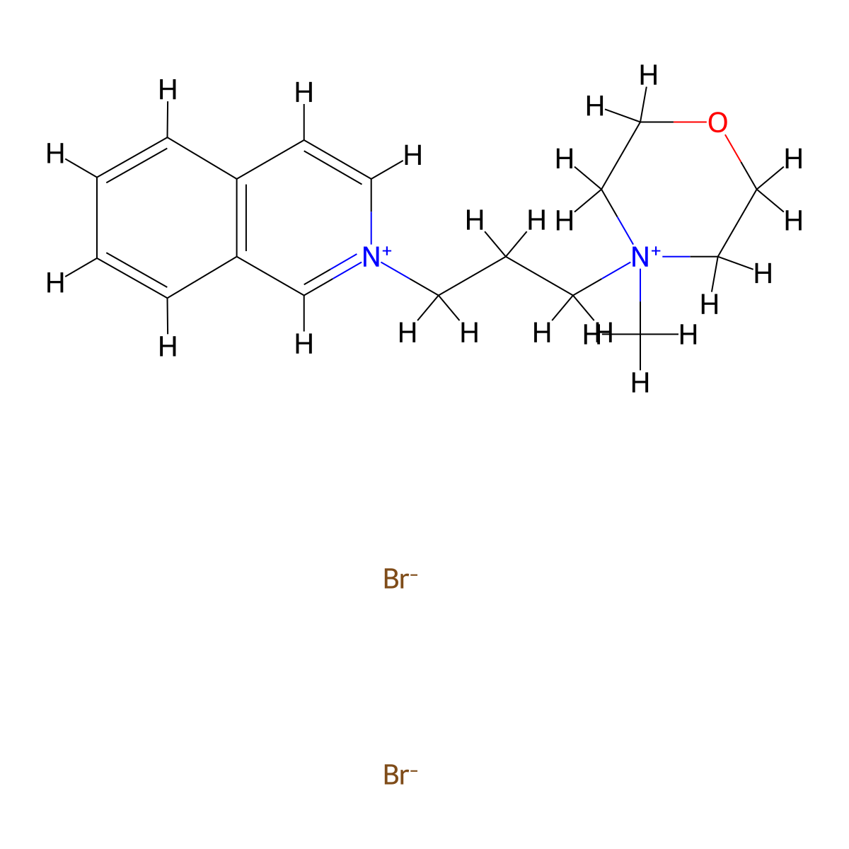 Isoquinolinium, 2-(3-(4-methylmorpholino)propyl)-, dibromide molecular structure, CAS 64059-44-5