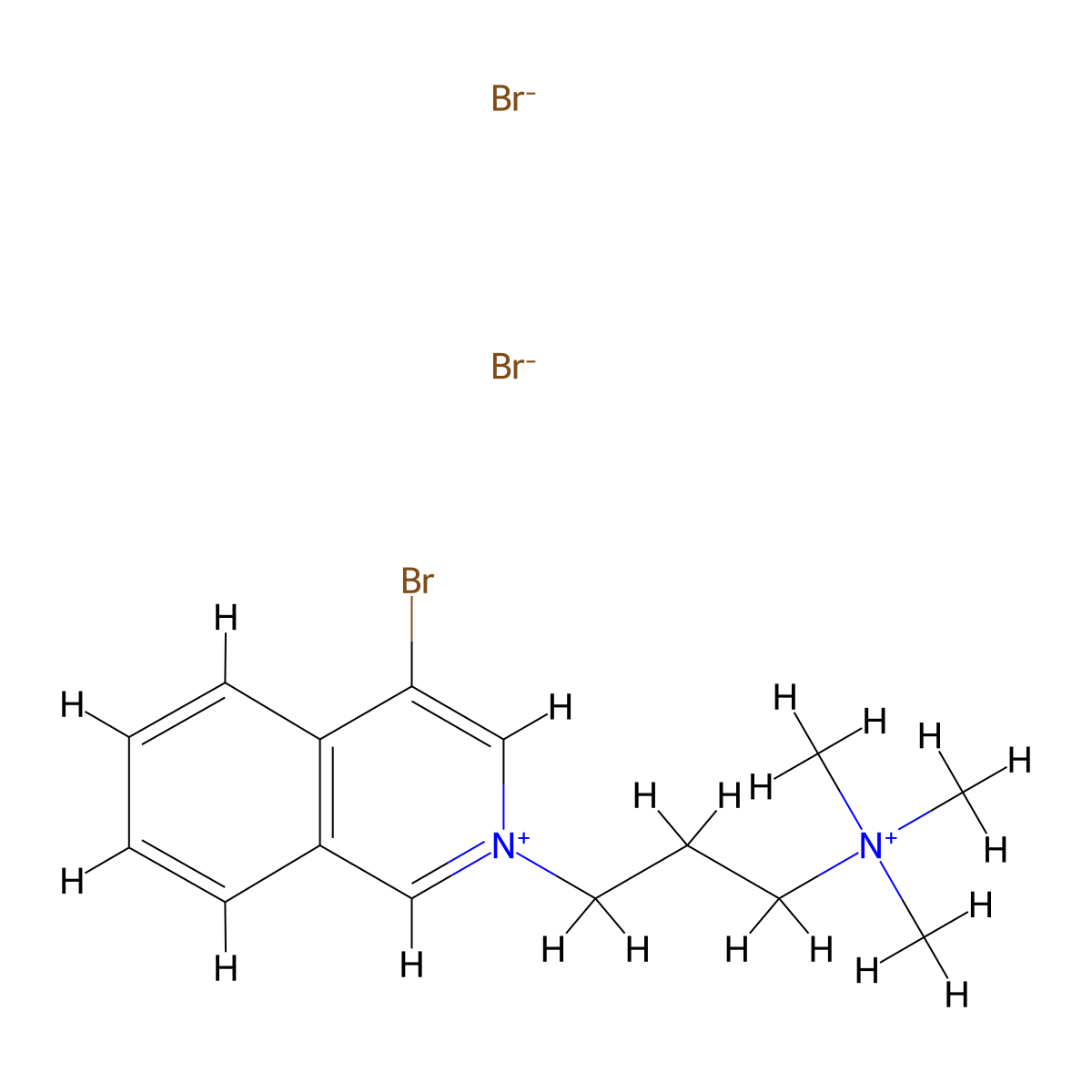 Isoquinolinium, 4-bromo-2-(3-(trimethylammonio)propyl)-, dibromide molecular structure, CAS 64059-46-7