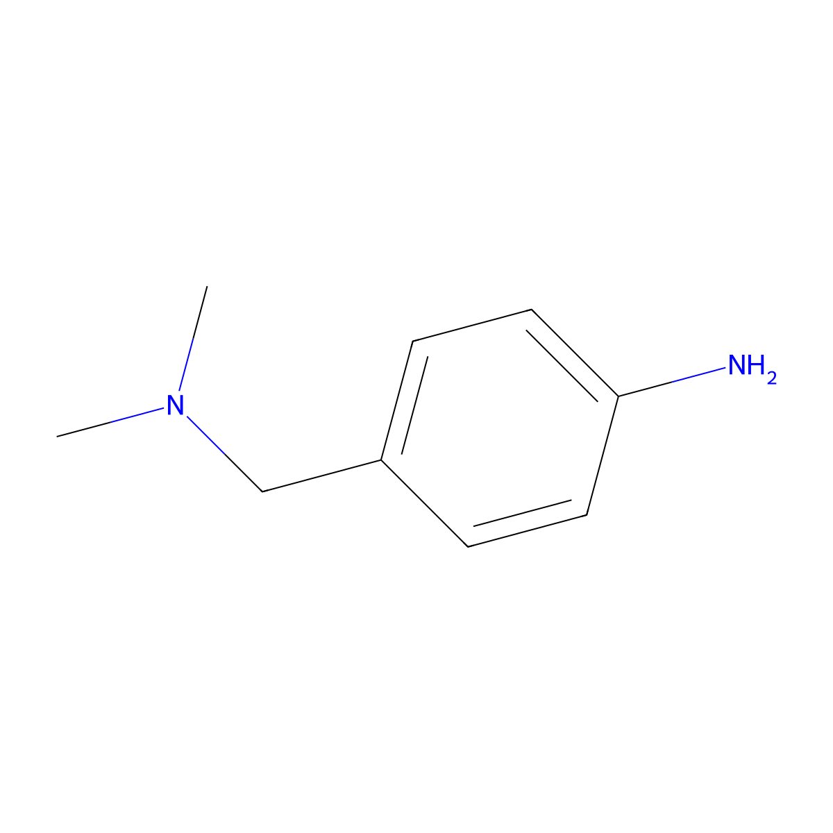 Benzenemethanamine, 4-amino-N,N-dimethyl- molecular structure, CAS 6406-74-2