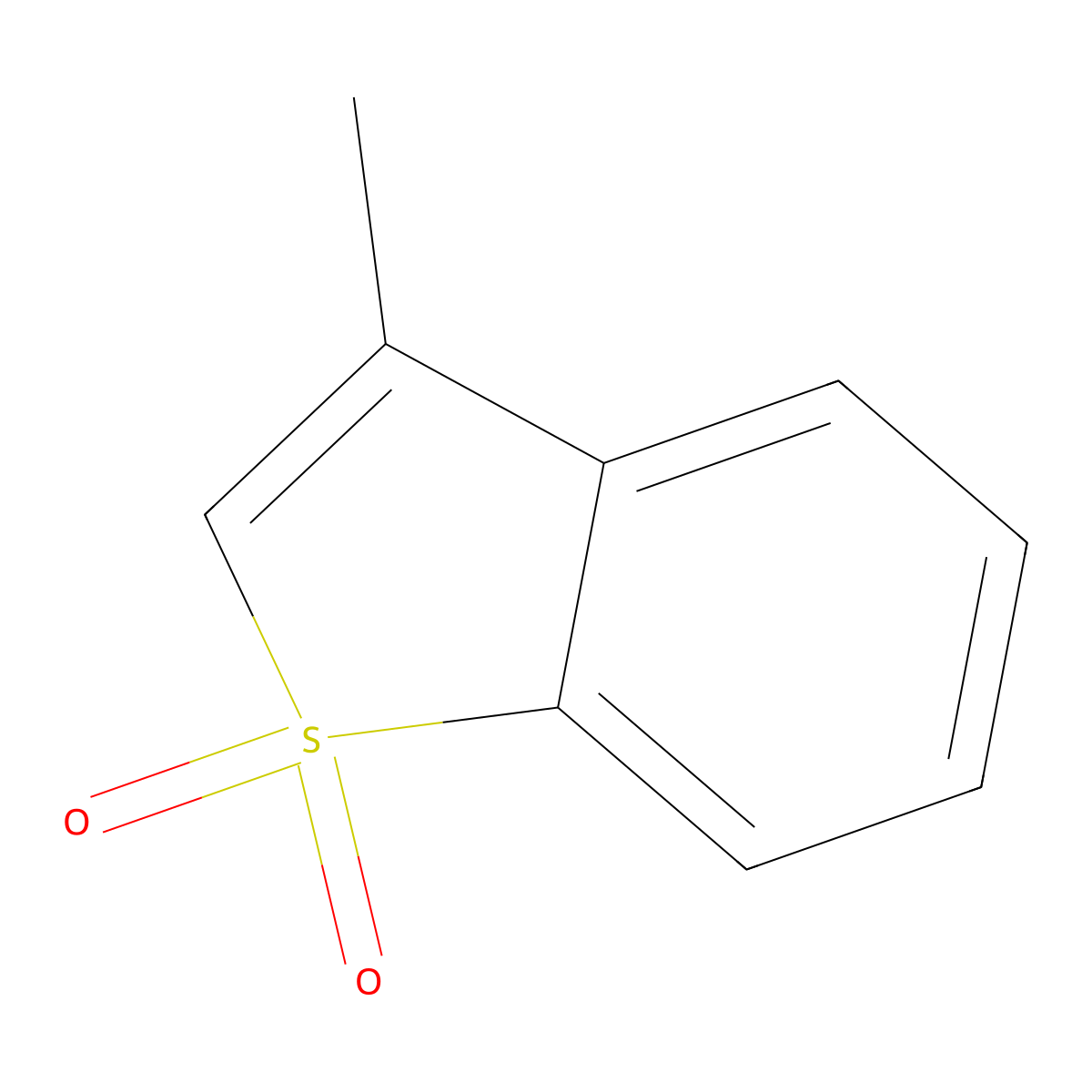 Benzo(b)thiophene 1,1-dioxide, 3-methyl- molecular structure, CAS 6406-91-3