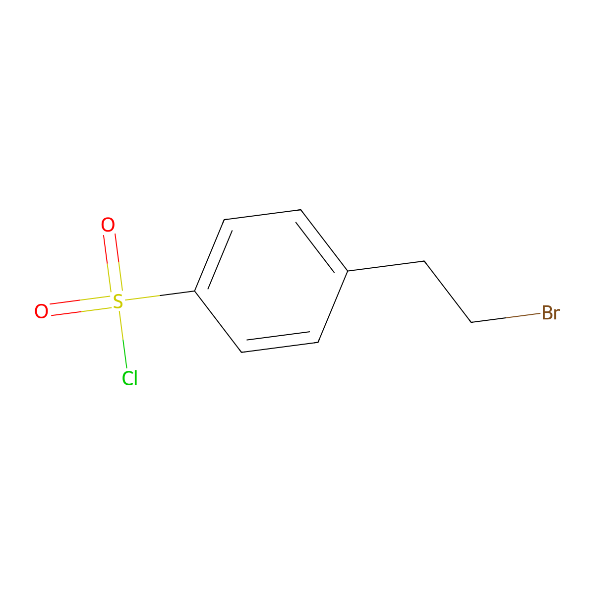 4-(2-Bromoethyl)benzenesulfonyl chloride molecular structure, CAS 64062-91-5