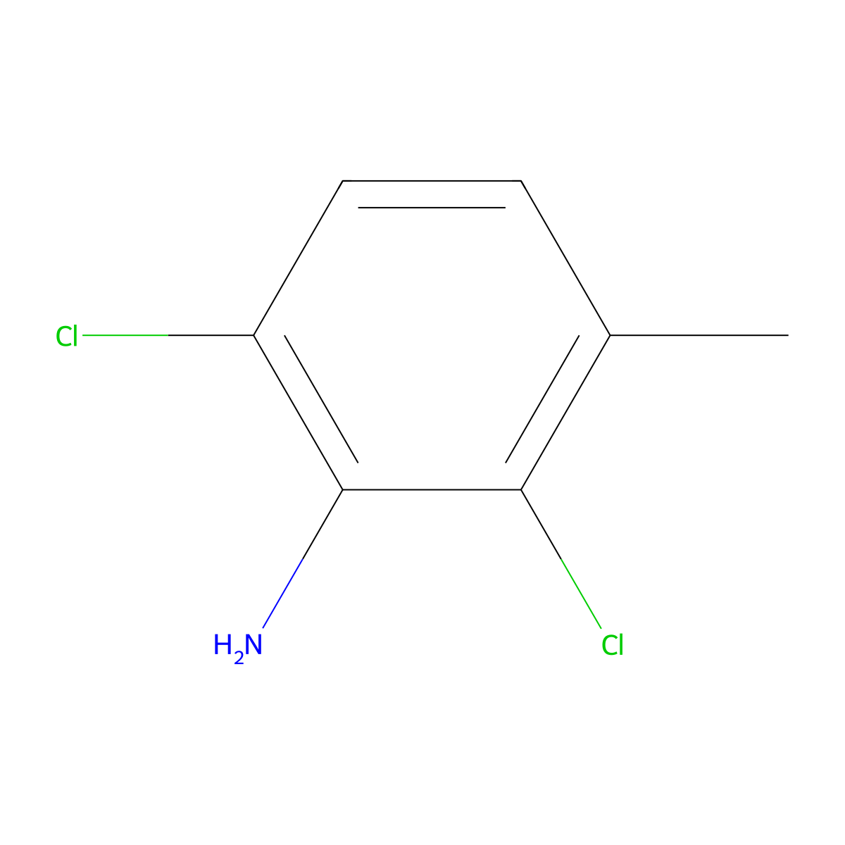 2,6-Dichloro-3-methylaniline molecular structure, CAS 64063-37-2