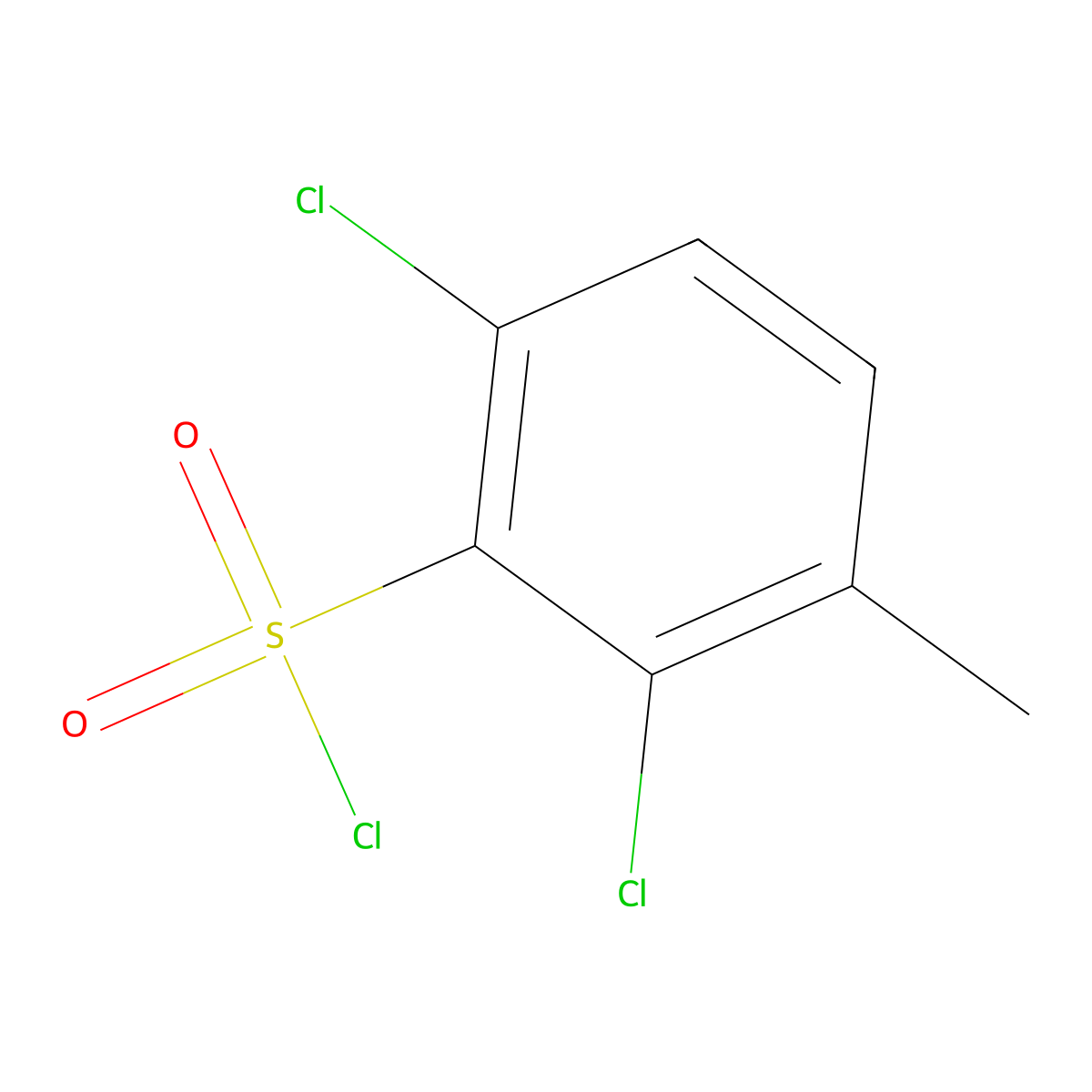 2,6-Dichloro-3-methylbenzene-1-sulfonyl chloride molecular structure, CAS 64063-38-3