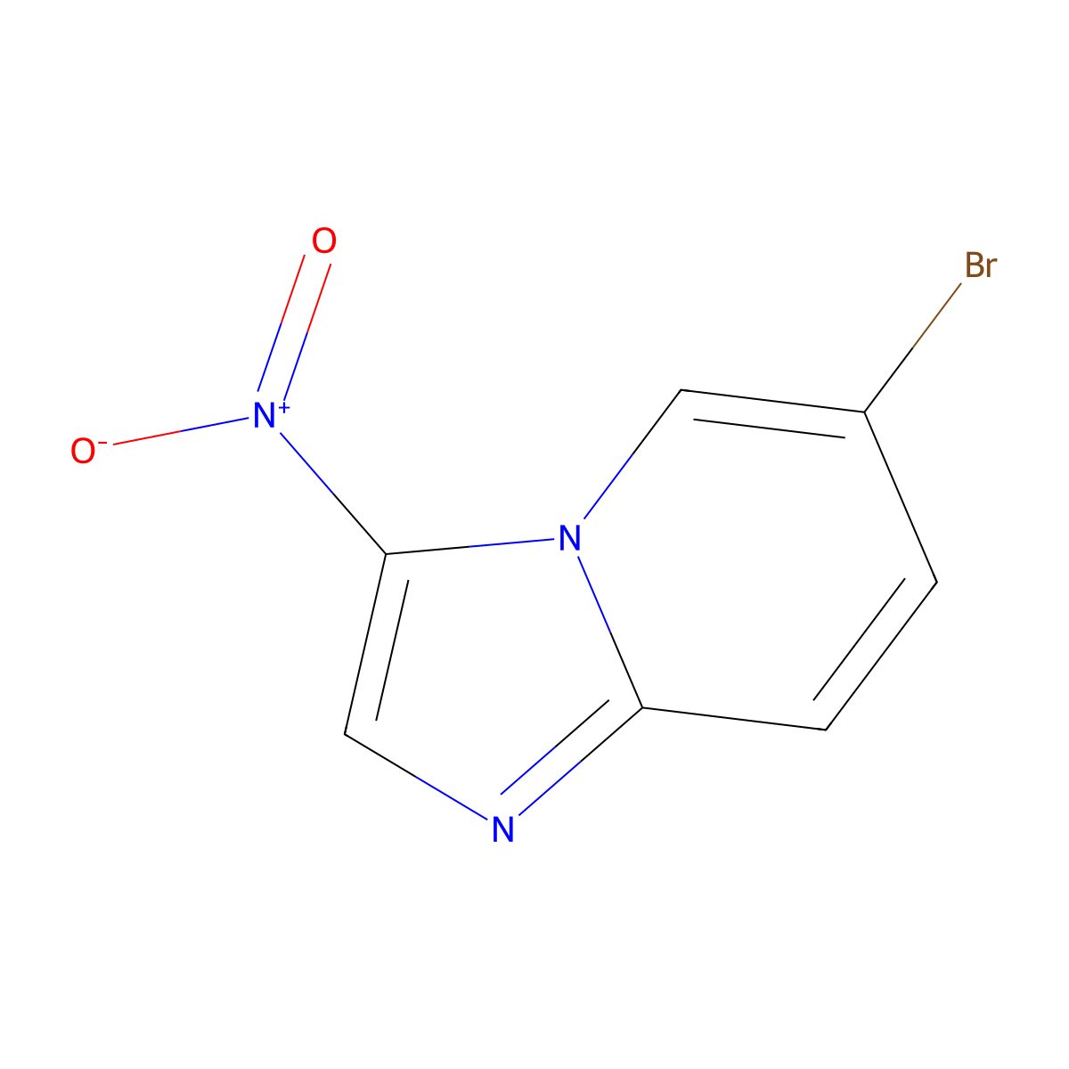 6-Bromo-3-nitroimidazo[1,2-a]pyridine molecular structure, CAS 64064-71-7