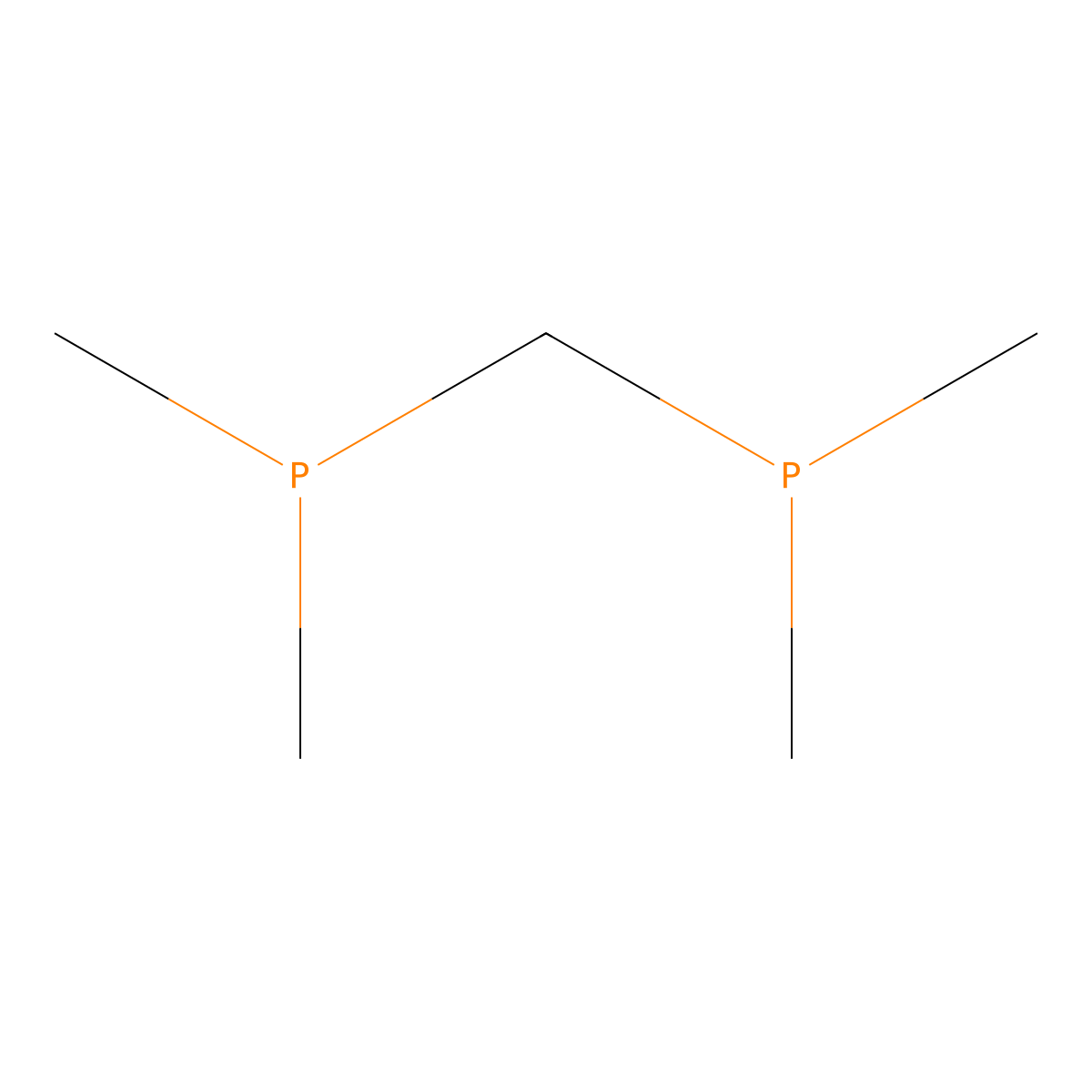 Bis(dimethylphosphino)methane molecular structure, CAS 64065-08-3