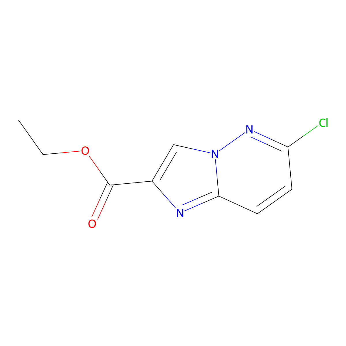 Imidazo(1,2-b)pyridazine-2-carboxylic acid, 6-chloro-, ethyl ester molecular structure, CAS 64067-99-8