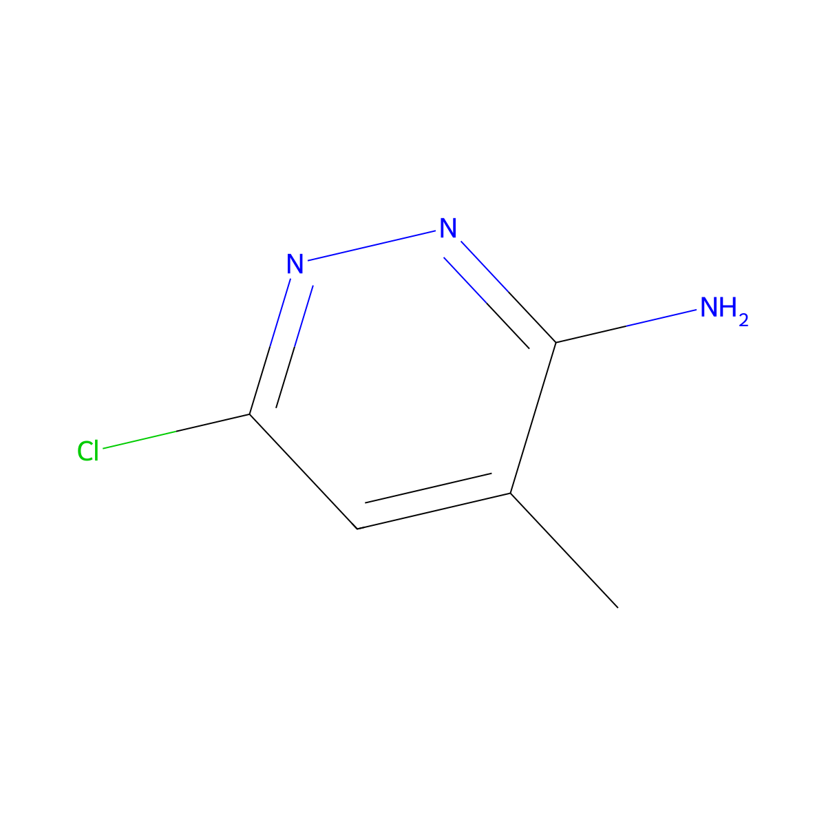 6-Chloro-4-methylpyridazin-3-amine molecular structure, CAS 64068-00-4