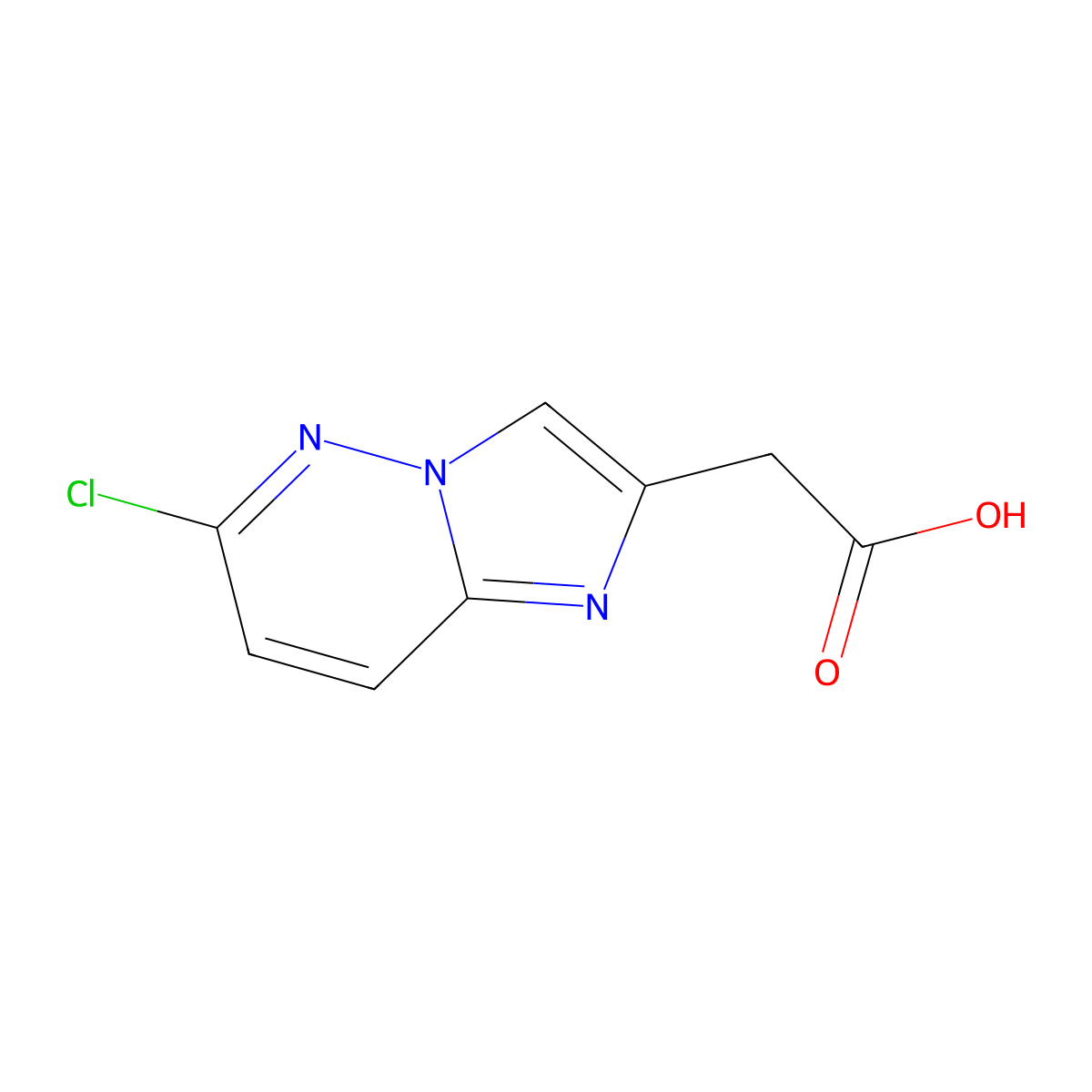 2-(6-Chloroimidazo[1,2-b]pyridazin-2-yl)acetic acid molecular structure, CAS 64068-07-1