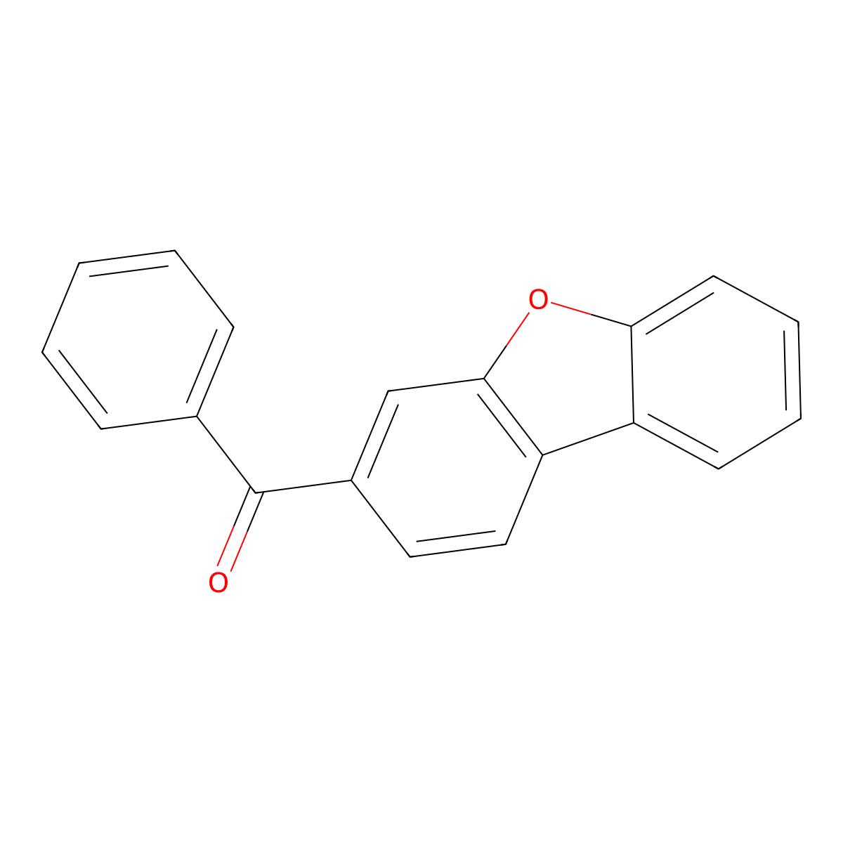 2-Benzoyldibenzofuran molecular structure, CAS 6407-29-0
