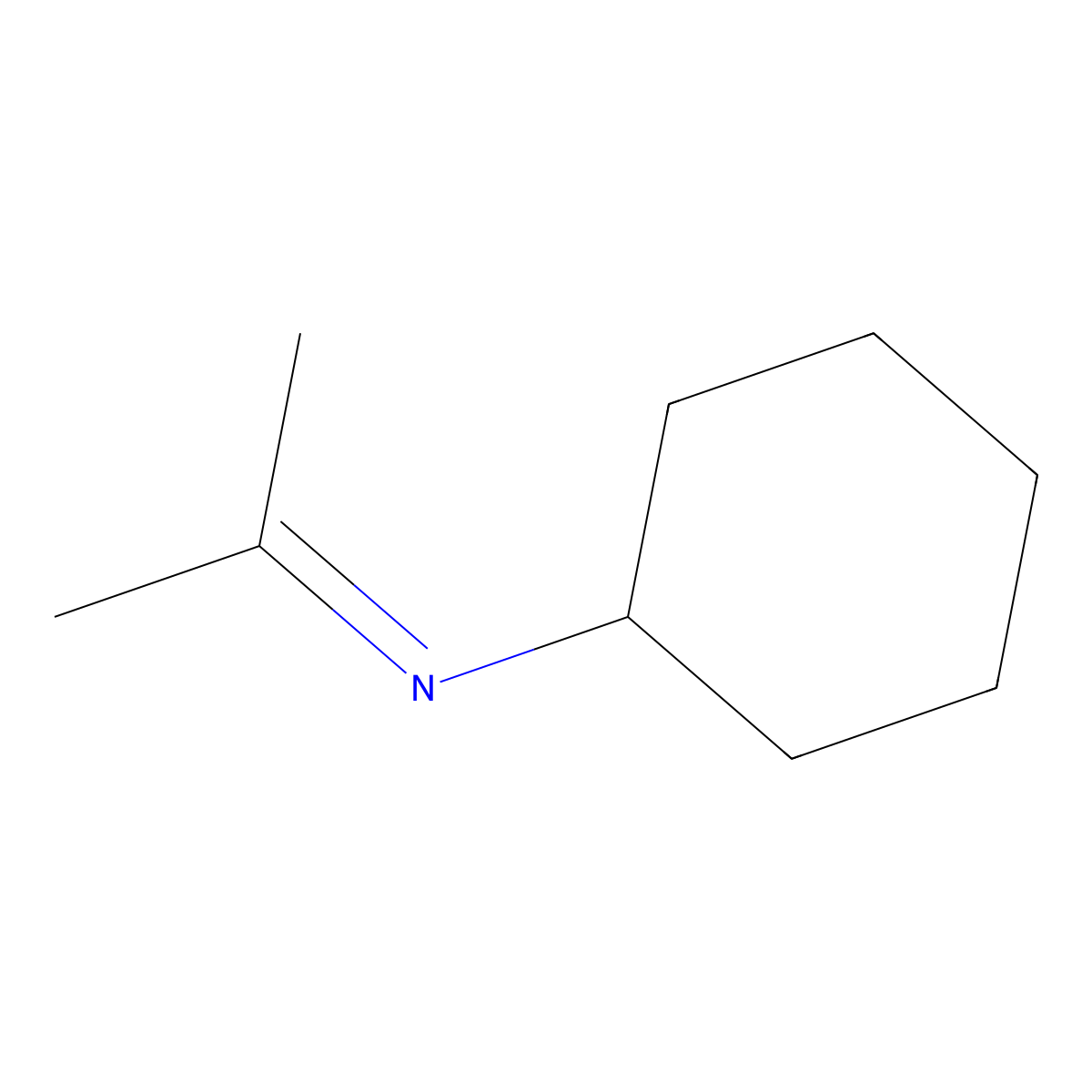 N-Cyclohexyl acetonimine molecular structure, CAS 6407-36-9
