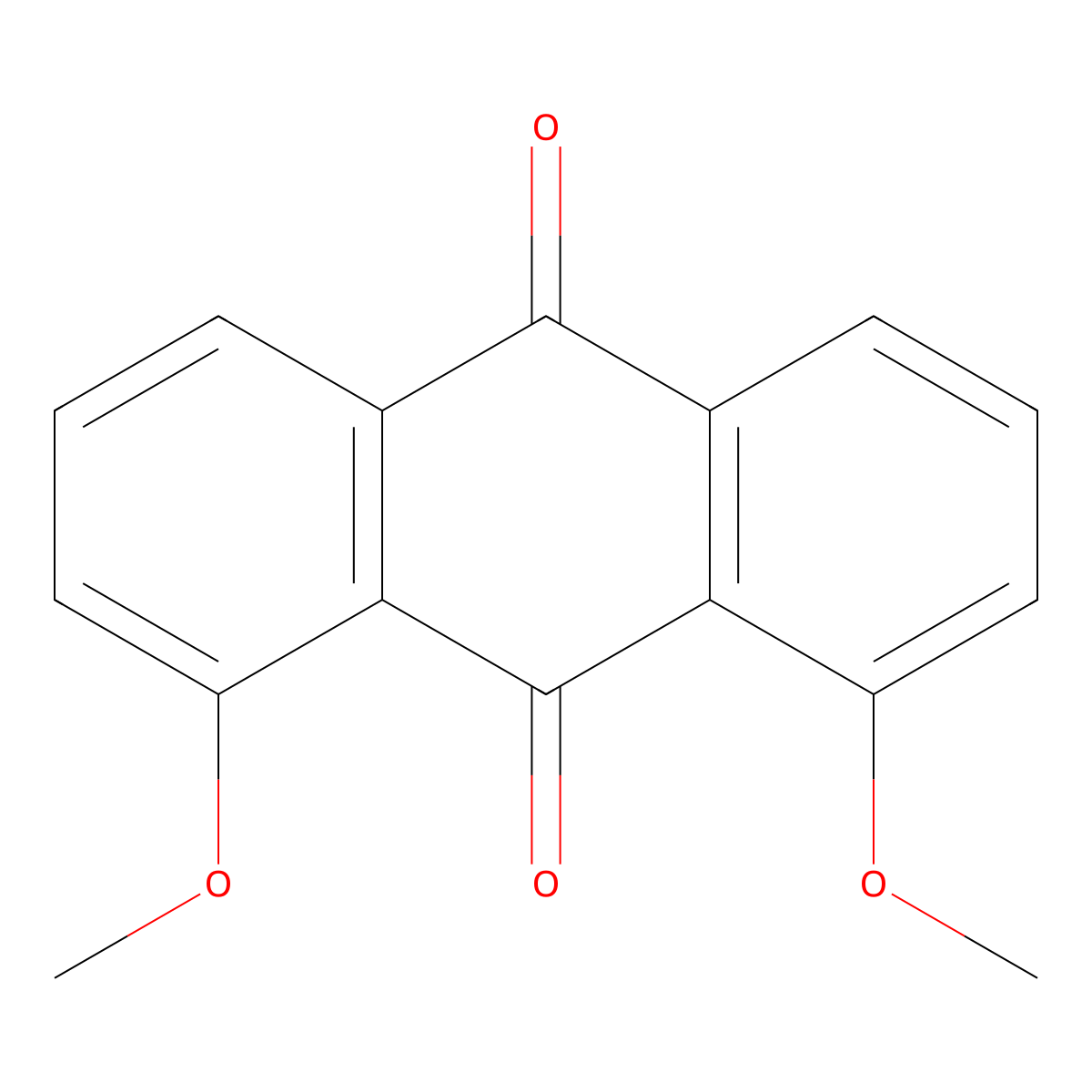1,8-Dimethoxyanthraquinone molecular structure, CAS 6407-55-2