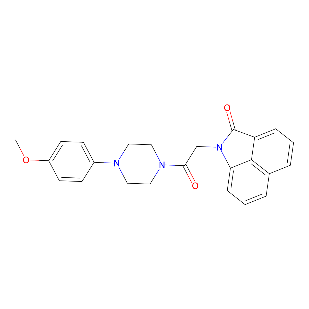 1-{2-[4-(4-methoxyphenyl)piperazin-1-yl]-2-oxoethyl}benzo[cd]indol-2(1H)-one molecular structure, CAS 640715-63-5
